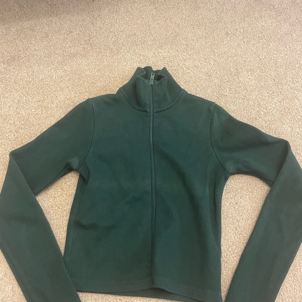 John galt / brandy Melville zip up cropped sweater